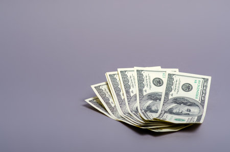 dollars money finance currency on gray background