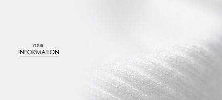 Fabric warm white sweater textile material texture pattern blur background macroの写真素材