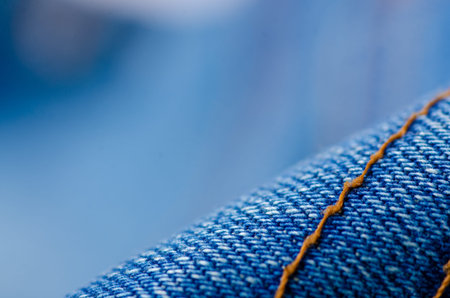 Blue jeans fabric cloth material texture textile macro blur background