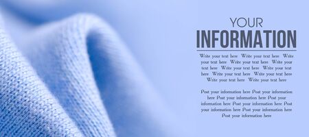 Blue material fabric textile texture clothing macroの写真素材