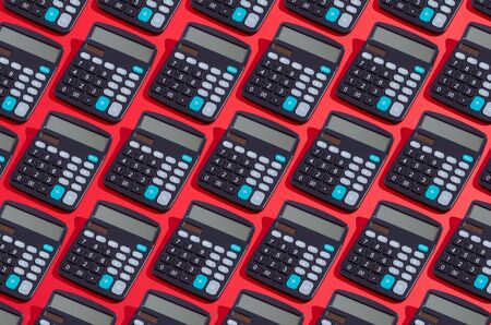 Calculator accounting business pattern set collageの写真素材