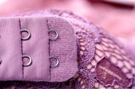 Pink purple lace underwear texture macro blur backgroundの写真素材