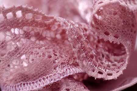 Pink purple lace underwear texture macroの写真素材