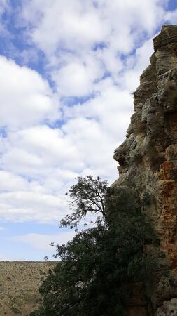 Sky and rocks scenery, Mediterranean nature landscape, Carmel national parkの写真素材