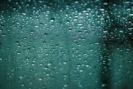 Water drops at gradient background, covered with water drops - condensation, close - up.の写真素材