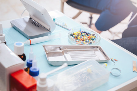 Dental equipment in the doctor's office.の写真素材