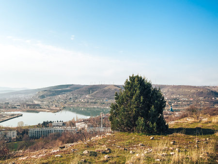 View of the city of Nessebar from the top of the mountain