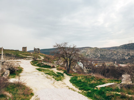 Ruins of the medieval fortress in the city of Mtskheta, Georgia.