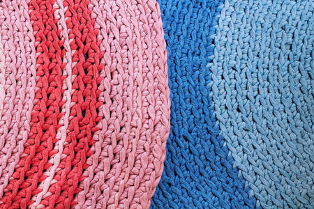 Round rug close upの写真素材