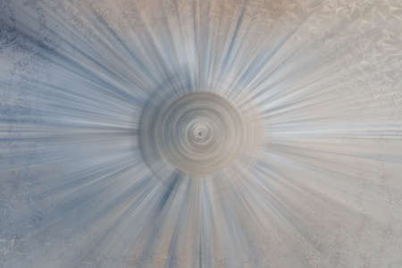 abstract pattern of lines (rays) and circlesの写真素材