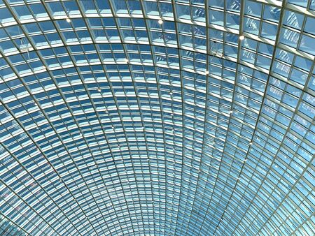 Skylight window glass ceiling, modern design.の写真素材