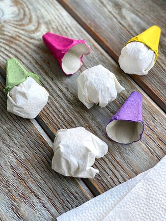 ice cream cone template, ready for needlework.の写真素材