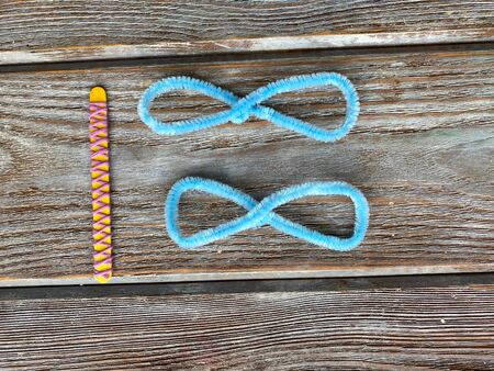 How to make dragonfly wings from pipe cleanerの写真素材