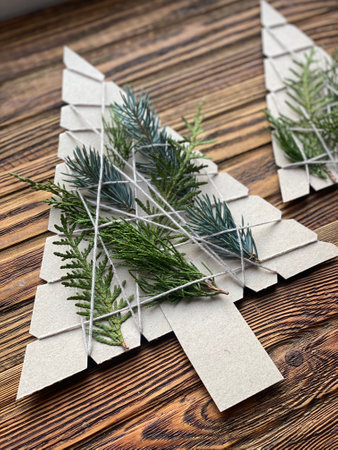 eco-friendly DIY for a child, made from recycled materialの写真素材