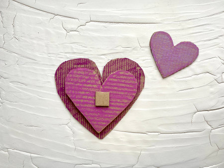 Instructions on how to make an application from cardboard processing.の写真素材