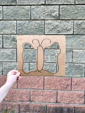 Natural art frame, Spring active idea, Kids craftの写真素材