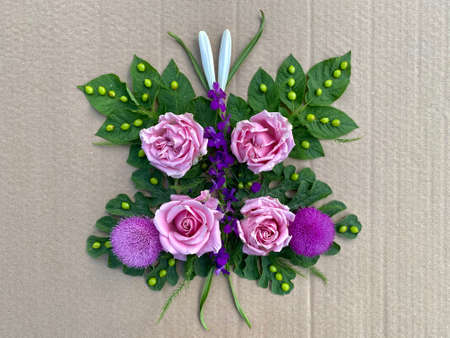 butterfly made of natural material, training for children.の写真素材