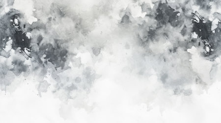 Gray-white background, watercolor, painted.の素材