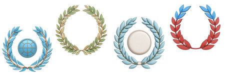 Laurel Wreaths Symbolize Victory And Achievement Elegant Laurel Crown Represents Global Successの写真素材