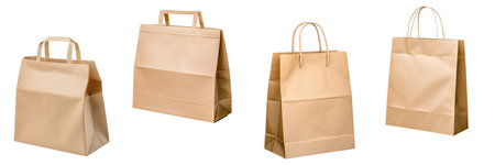 Paper Bags Are Perfect For Lunch And Shopping Brown Grocery Bags Offer Simple Eco Solutionsの写真素材