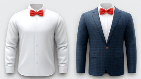 A classic fashion statement showcases business attireの写真素材