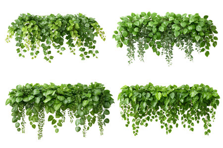 Greenery Displays Create Natural Interior Decor Lush Hanging Plants Add Vibrant Botanical Textureの写真素材