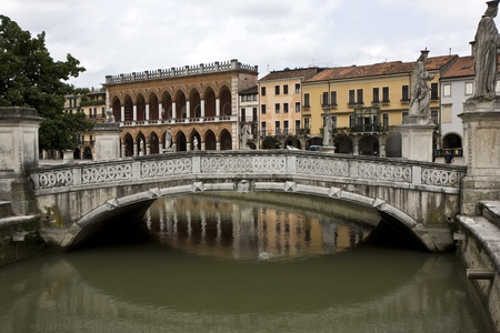 Buildings in a park in center of Padua, Italyのeditorial素材