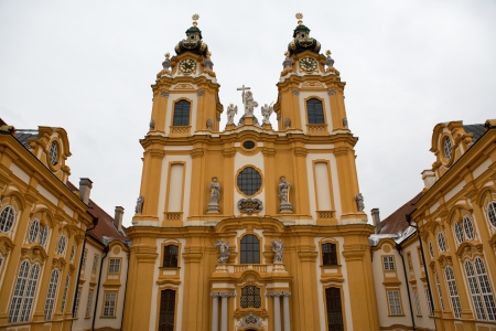 Building of the Stift Melk monastery in Austria in Winterのeditorial素材