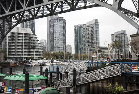 View of Vancouver water front in downtown のeditorial素材