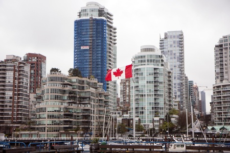 View of Vancouver water front in downtown のeditorial素材