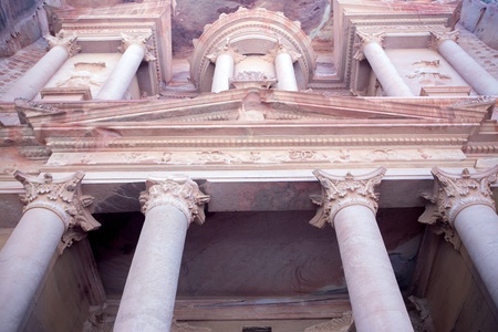 The Treasury monument in the old Nabataean city Petra, Jordanの写真素材