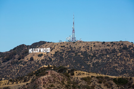 Hollywood sign as seen from the Observatoryのeditorial素材