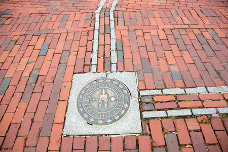 The freedom trail in Boston, USAのeditorial素材