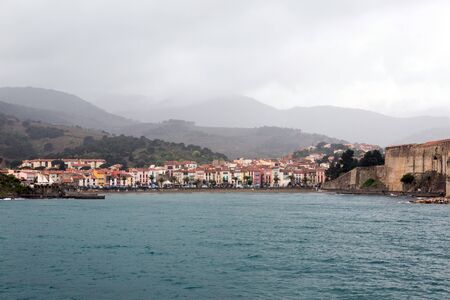 Collioure city and the bay in Franceの写真素材
