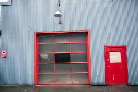 Entrance to a warehouseの写真素材