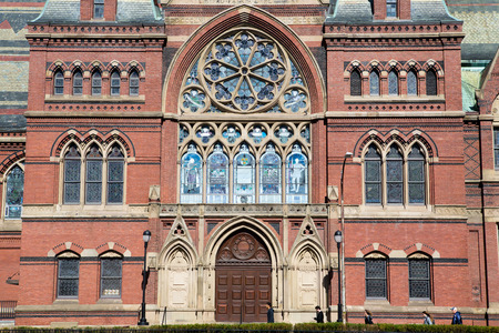 View of buildings of Memorial hall in Cambridge, Massachussets の写真素材