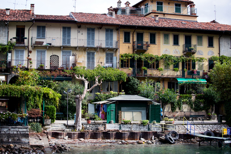 An island on the Maggiore lake in Italyのeditorial素材