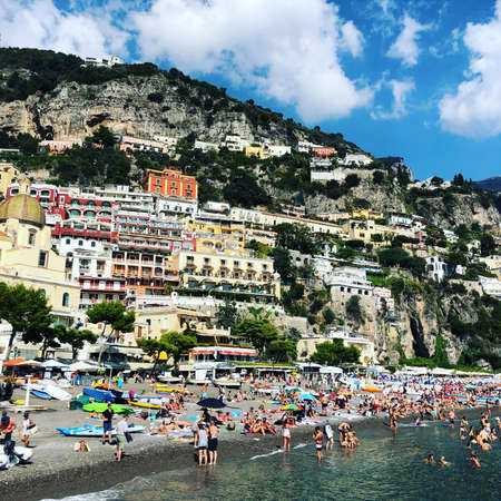 Italy's southern coast: Positano and Sorrentoのeditorial素材