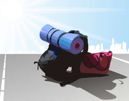 backbackのイラスト素材