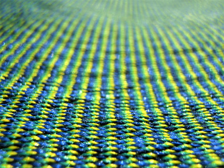 Knitted green textile in macro