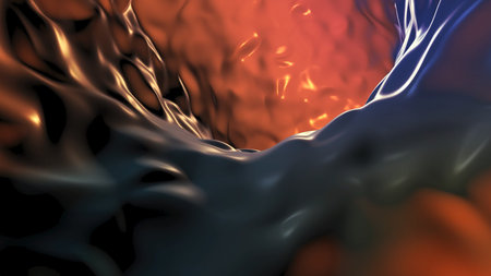 Abstract background forming a colorful and shiny landscapeの写真素材