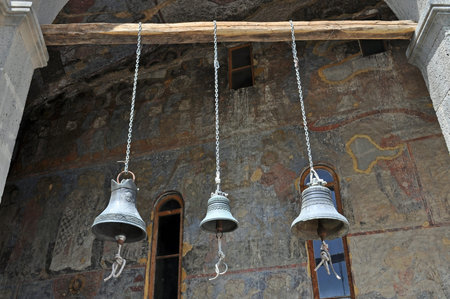 Bell in the cave town of Vardzia. Georgia