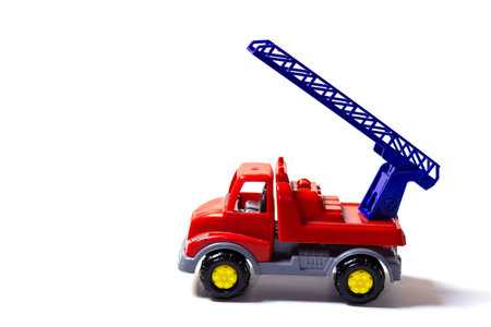 toy fire truck isolated brave emergency squad rescue team 