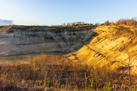 quarry canyon is a sandy texture climbing hikingの写真素材