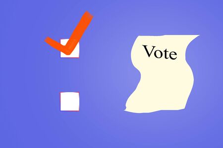 ballot checkmark voting elections presidential campaign day USAの写真素材