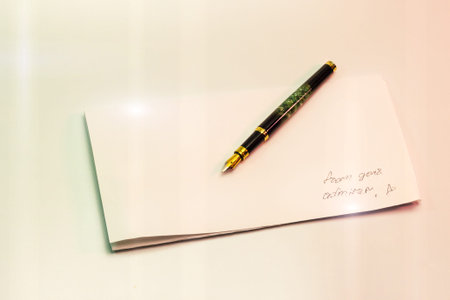 writing letters with pen ink from admirer message
