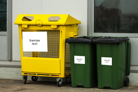 Separate garbage waste collection copy space pollution utilization biodegradableの写真素材
