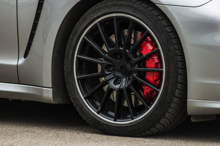 Sports car detail wheels low profile brake tires. cleared for commercial use