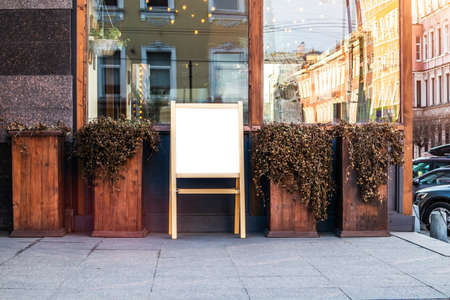 menu restaurant wall billboard board copy space blank eatingの写真素材