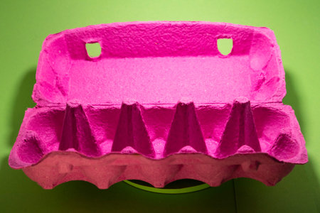 creative packaging for eggs chroma key isolated .concept safety moving warehouse